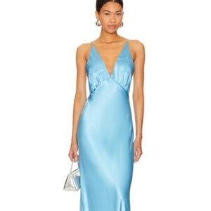 blue dress for baby girl Sol Tie Maxi Dress in Mediterranean Blue main image 1